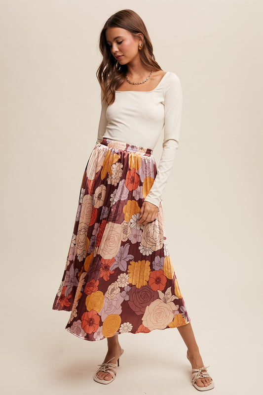 Floral Dream Pleated Skirt