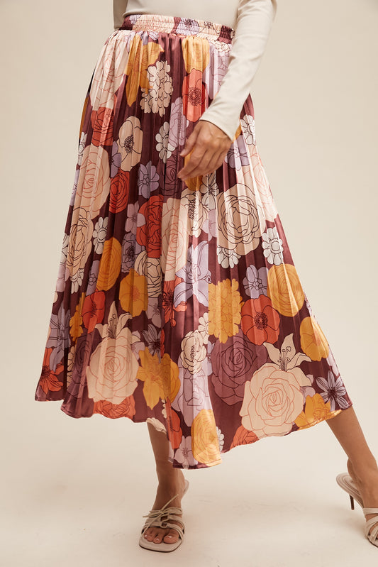 Floral Dream Pleated Skirt