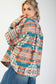 Canyon Breeze Aztec Jacket in Turquoise Horizon