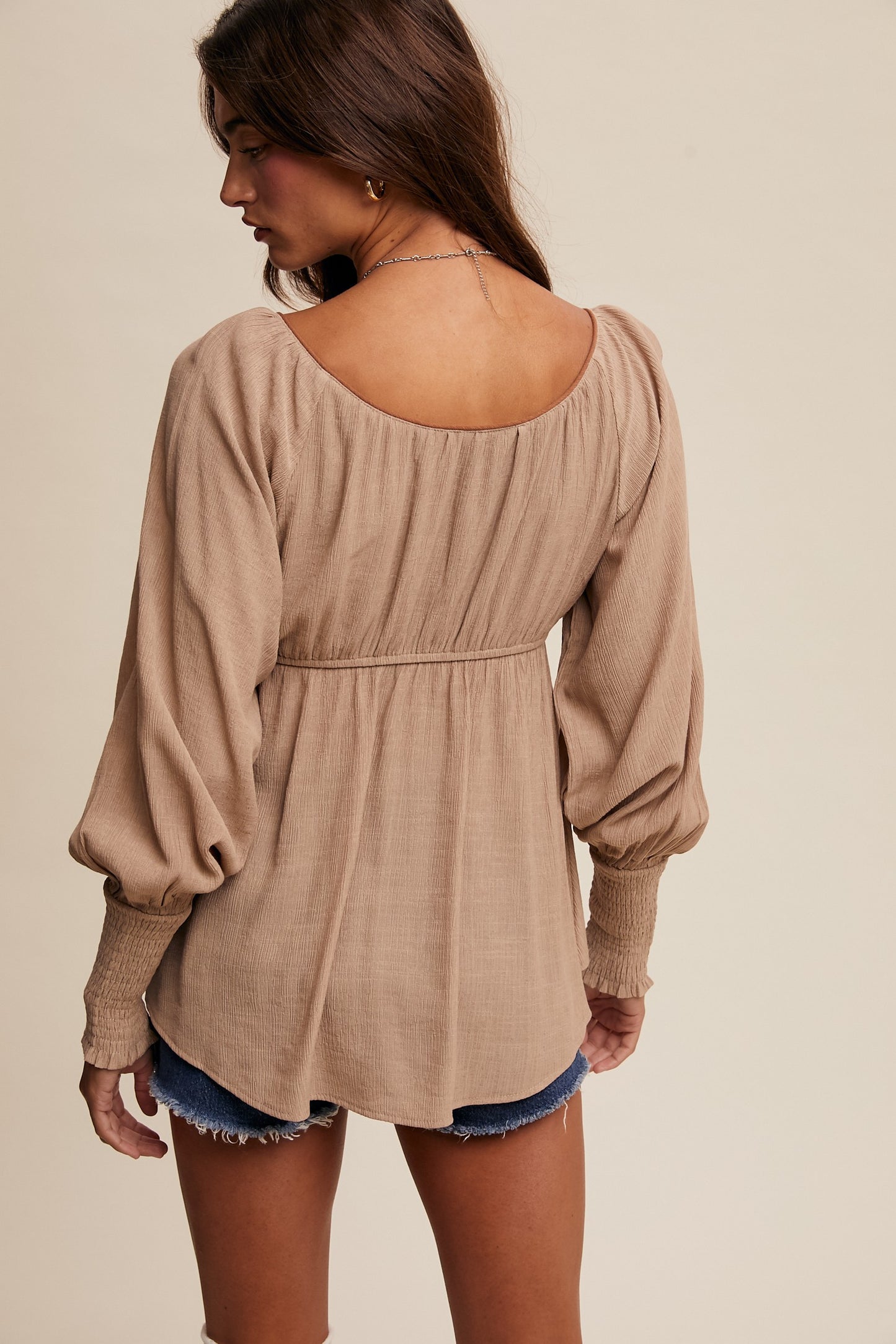 Boho Breeze Buttoned Blouse