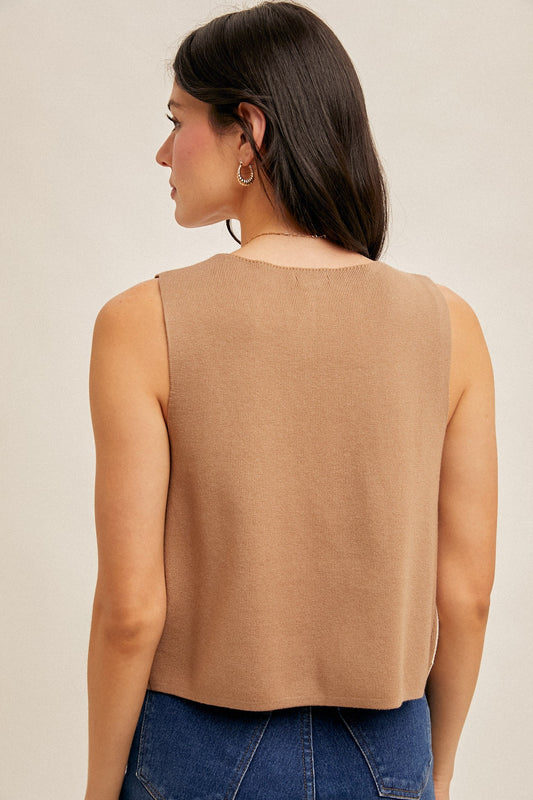 Tooled Charm Knit Vest