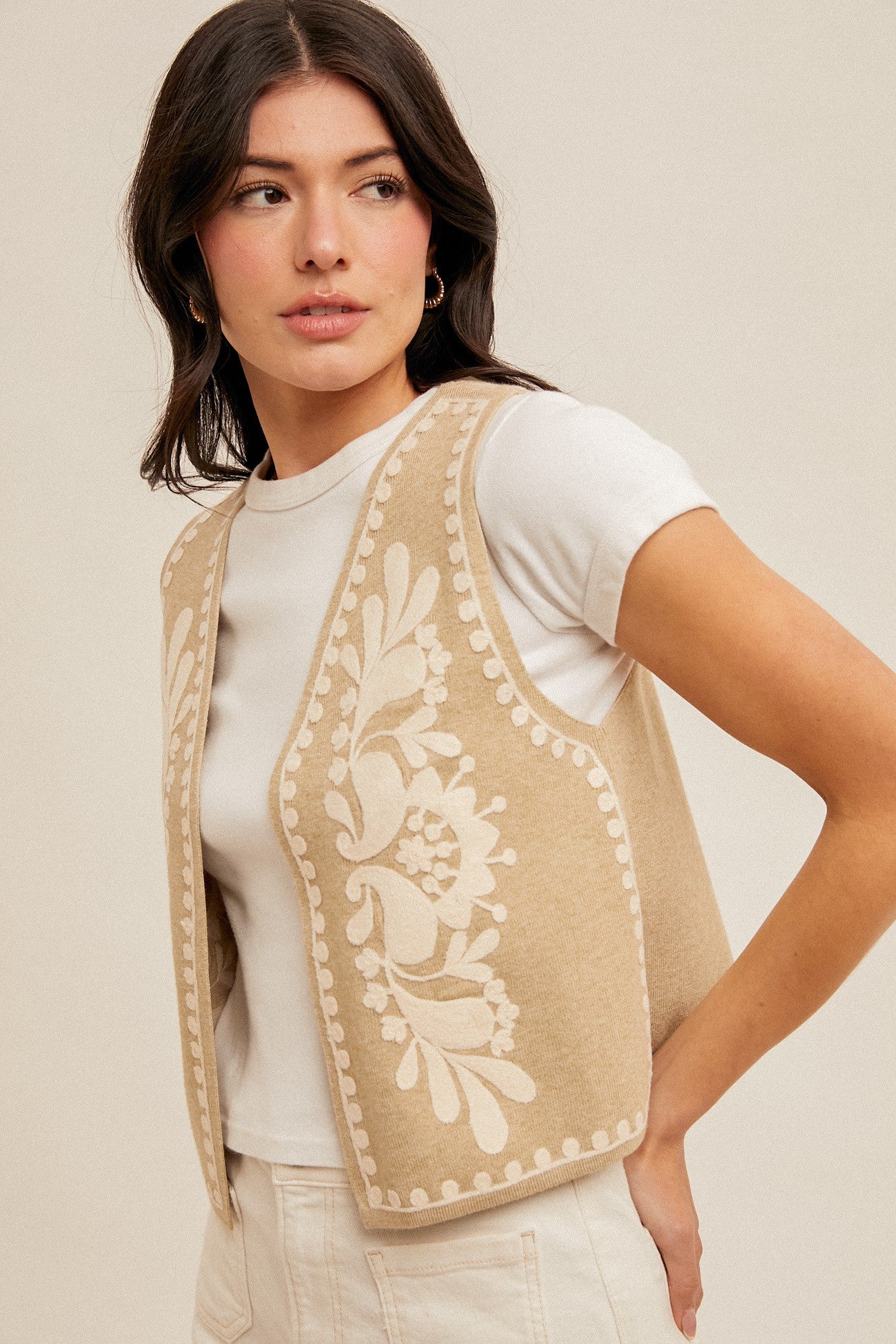 Tooled Charm Knit Vest