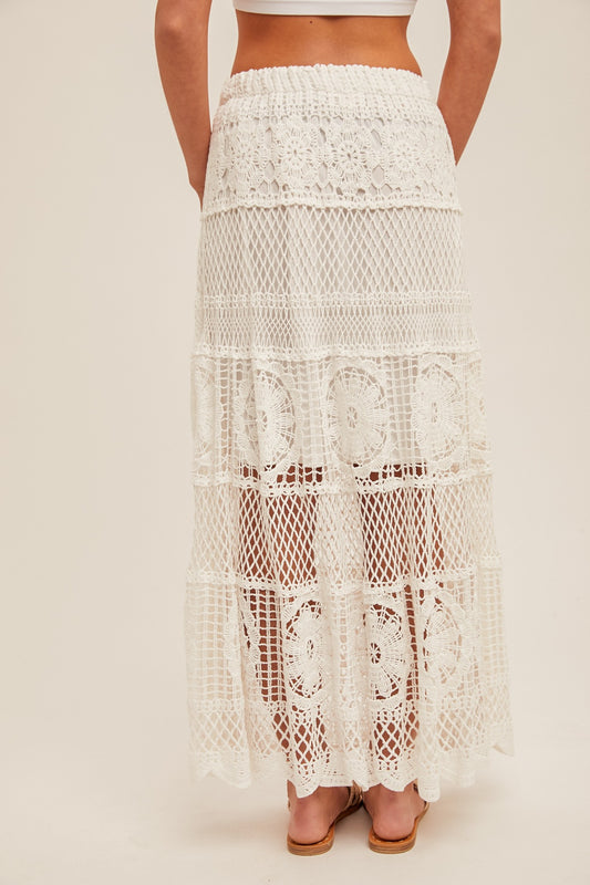 Prairie Lace Maxi Skirt
