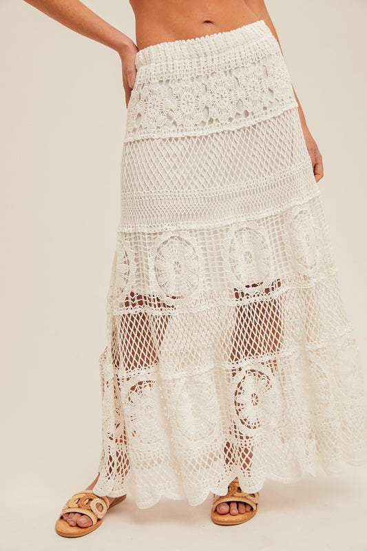 Prairie Lace Maxi Skirt