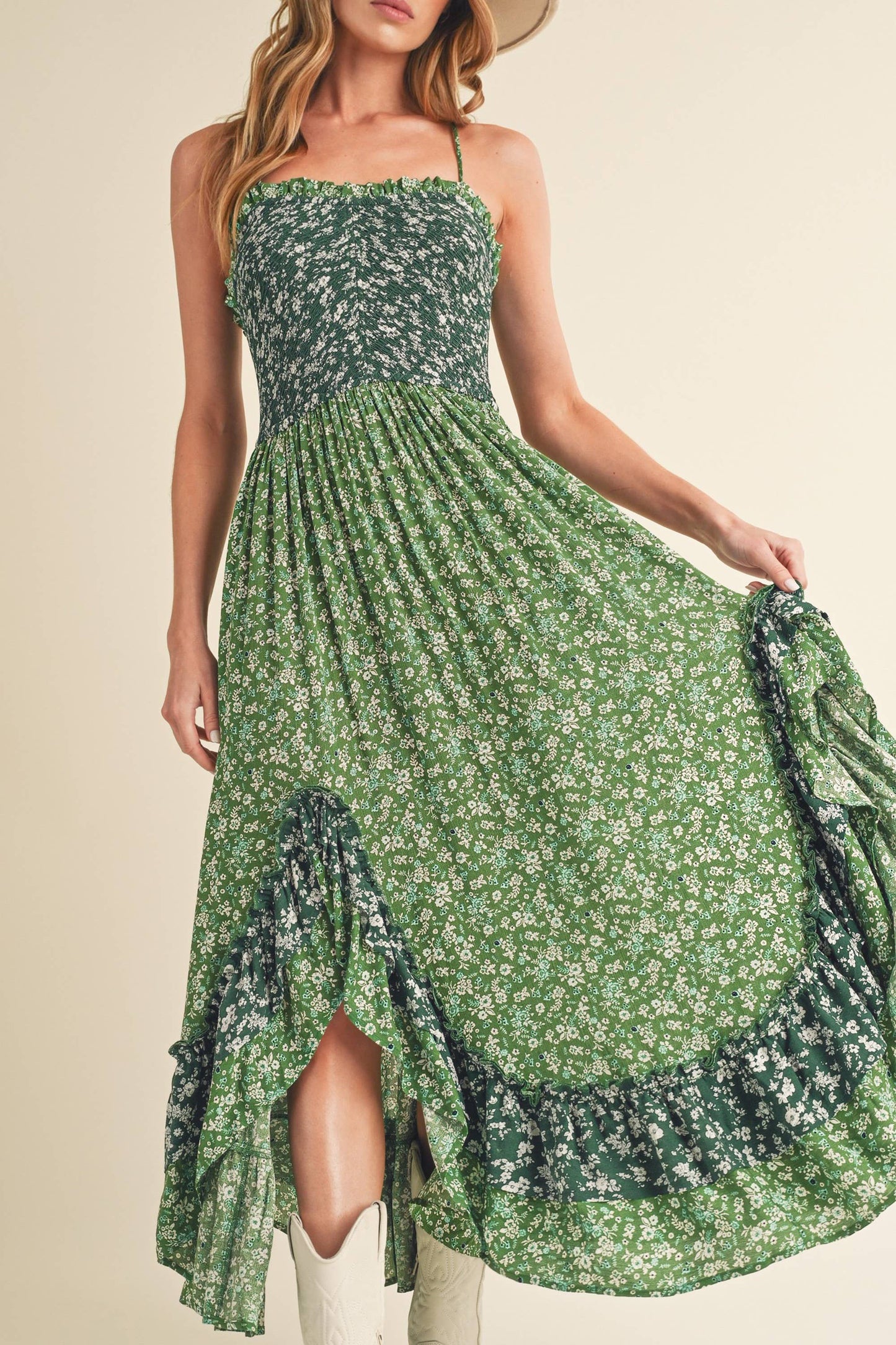 Meadow Breeze Floral Maxi Dress