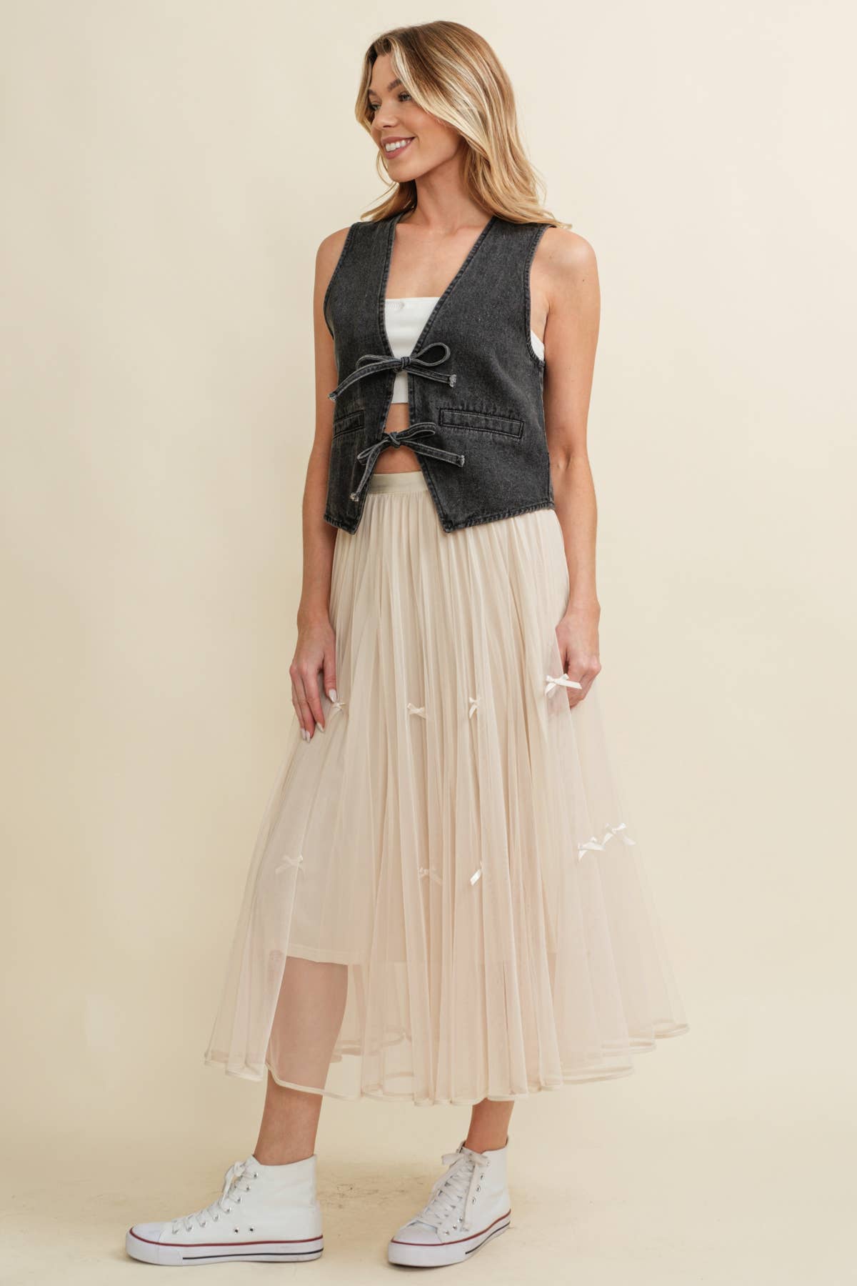 Twilight Tie Denim Vest