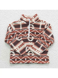 Aztec Rose Kids Sherpa Jacket