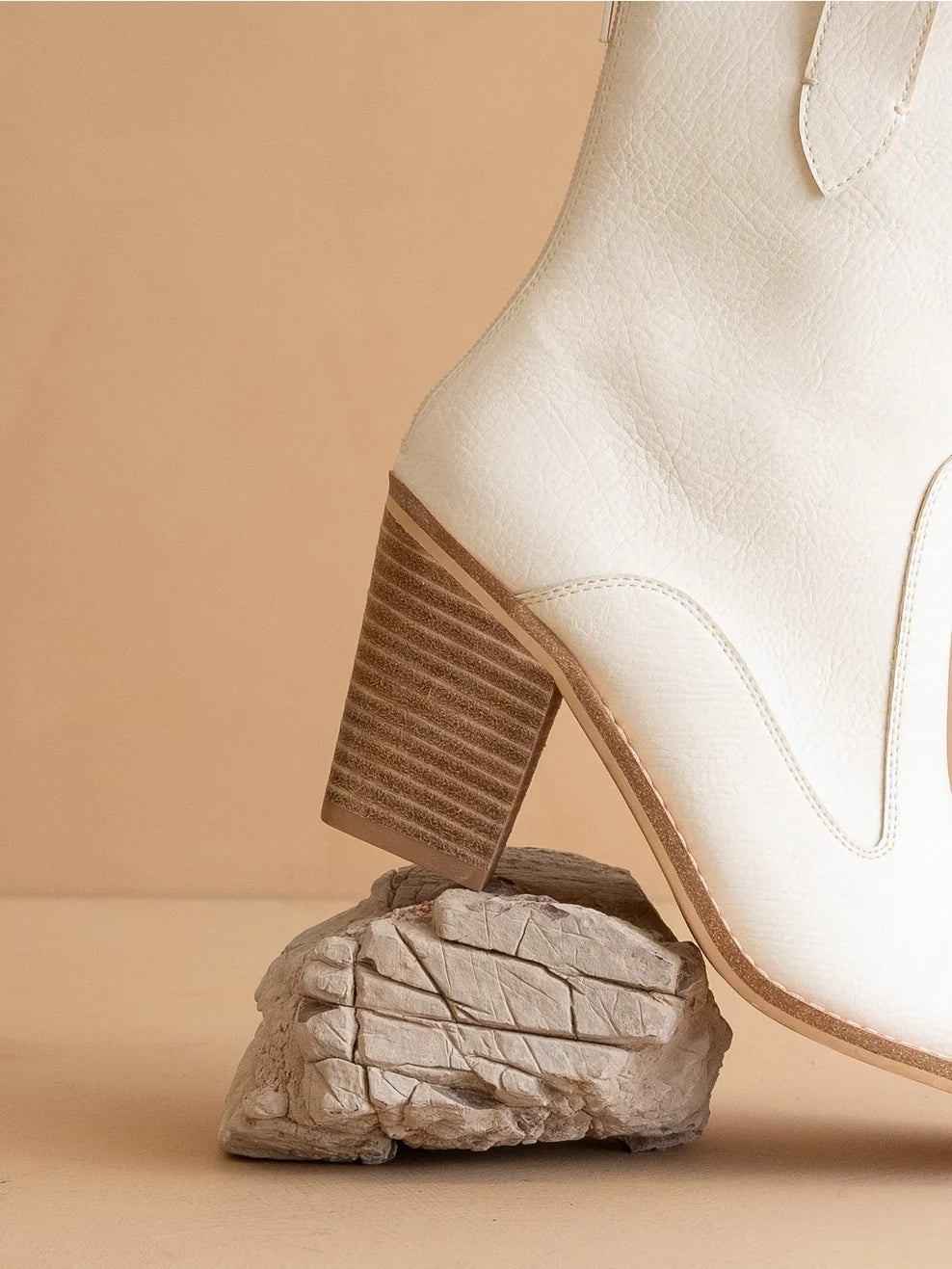 The Tara White Two Paneled Western Cowboy Boot