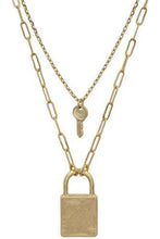 Load image into Gallery viewer, Lock Pendant Chain Necklace
