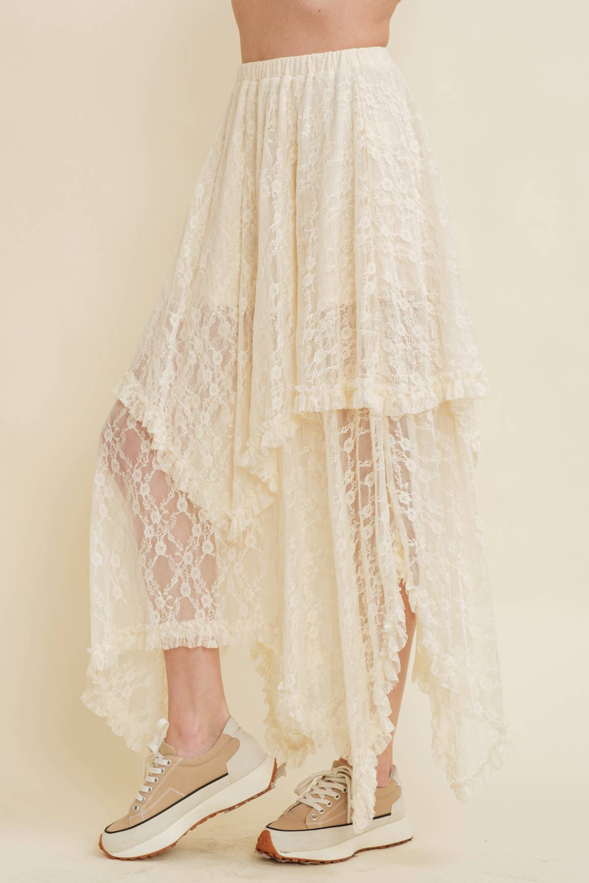 Ivory Lace Whisper Skirt