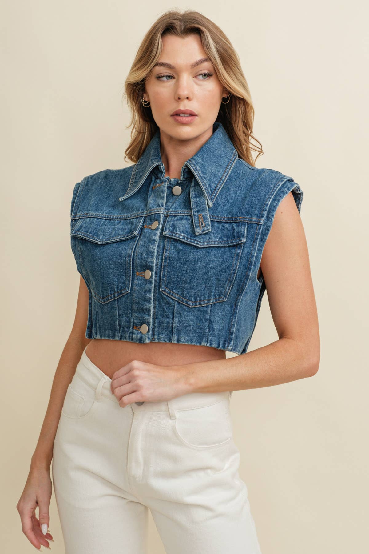 Canyon Cutoff Button Up Vest