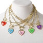 Kappa Delta Enamel Heart Charm Necklace