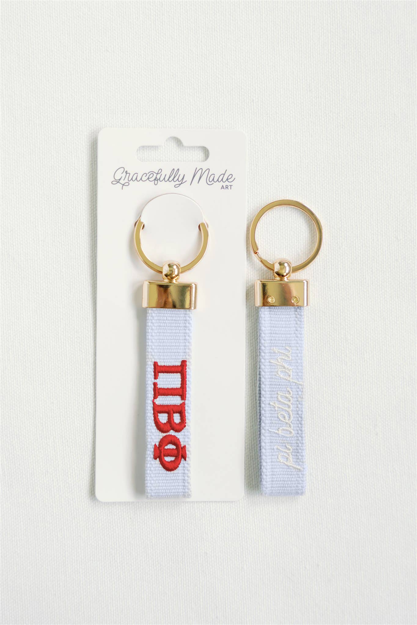 Pi Beta Phi Embroidered Keychain