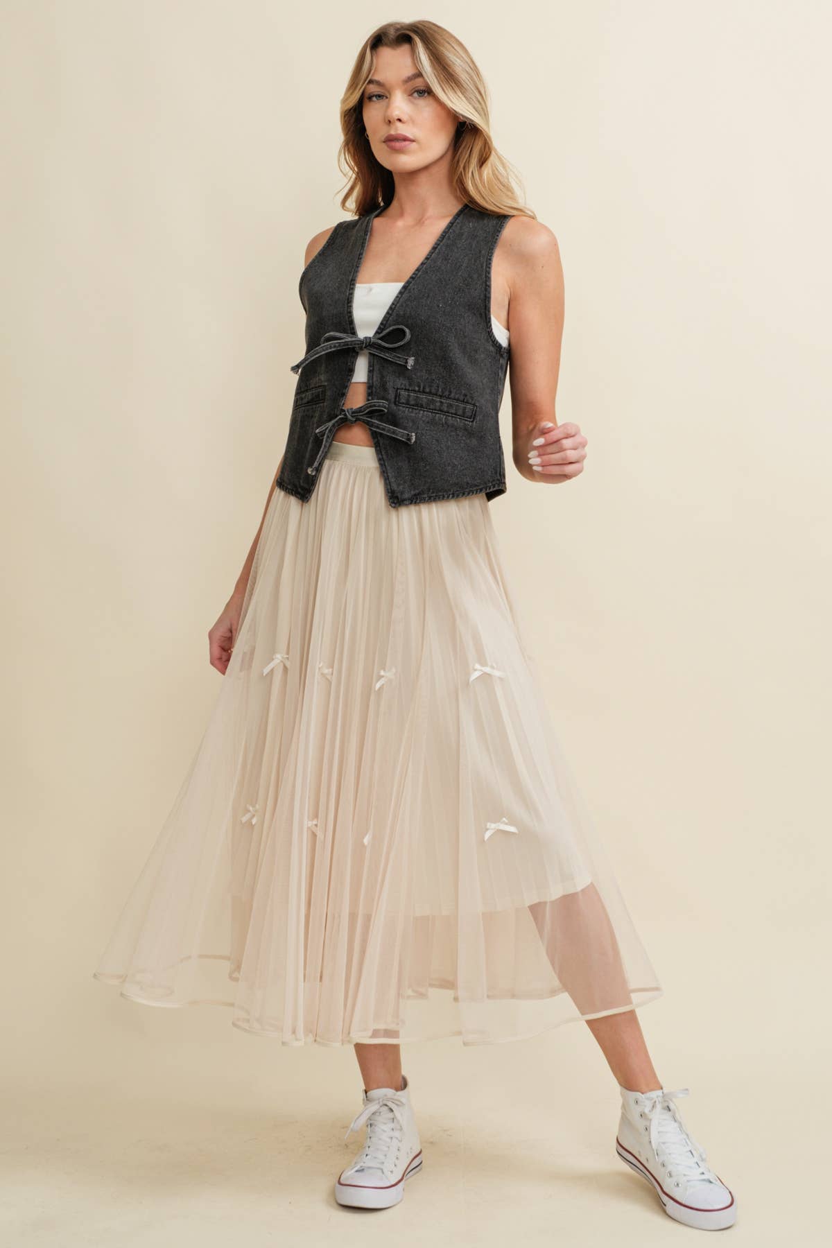 Twilight Tie Denim Vest