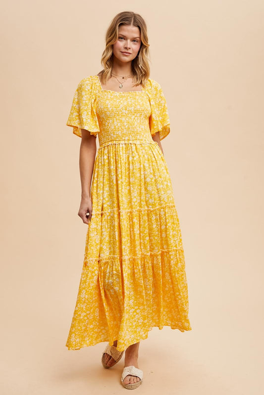 Golden Glow Maxi Dress