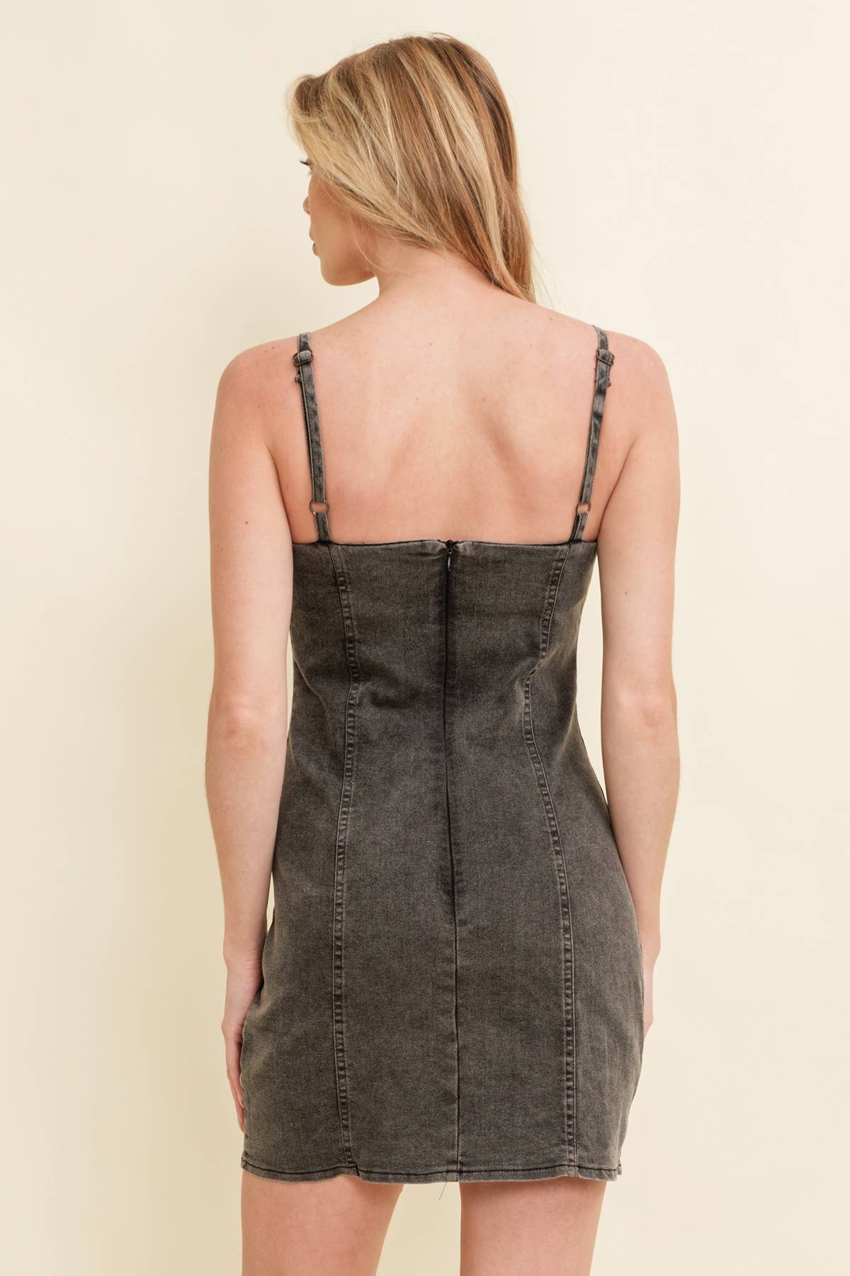 Charcoal Edge Mini Dress