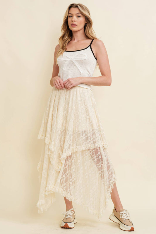 Ivory Lace Whisper Skirt