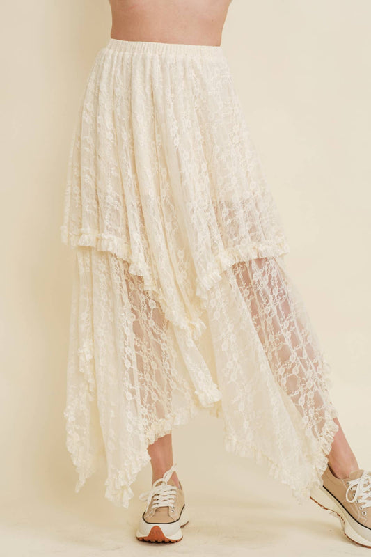 Ivory Lace Whisper Skirt