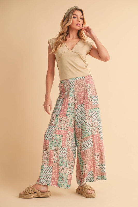 Petal Path Patchwork Pant
