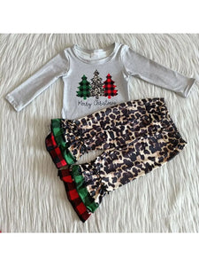 Leopard Christmas Pant Set