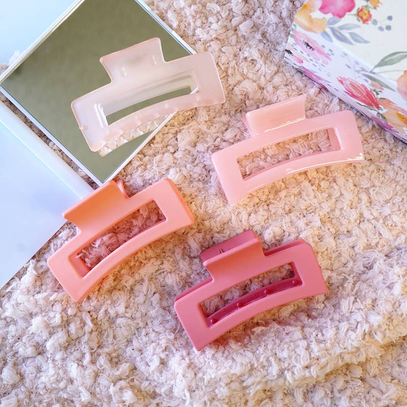 Pastel Rectangle Hair Claw Hair Clip