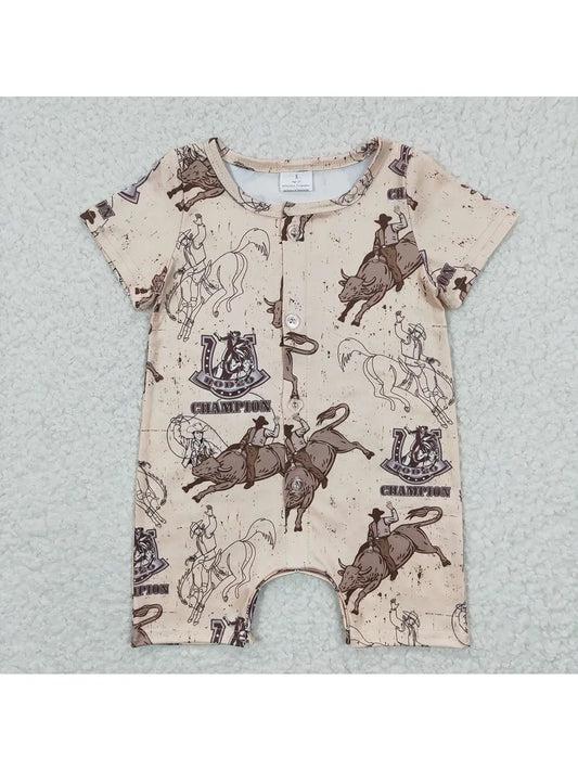 Buckin' Bull Romper