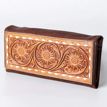 Load image into Gallery viewer, Daisy Do Tooled Leather Zip Wallet
