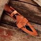 Custom Handmade Small Hunting Knife with Damascus Steel Blade
