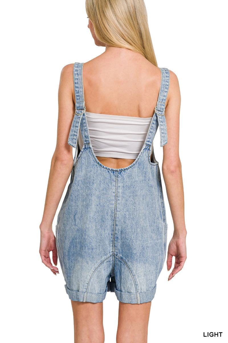 Whispering Sky Denim Romper