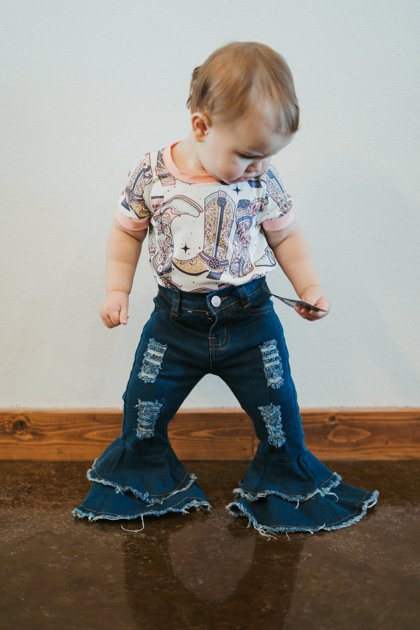 Double Denim Baby Flare