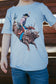 Light Blue Bucking Bull Tee