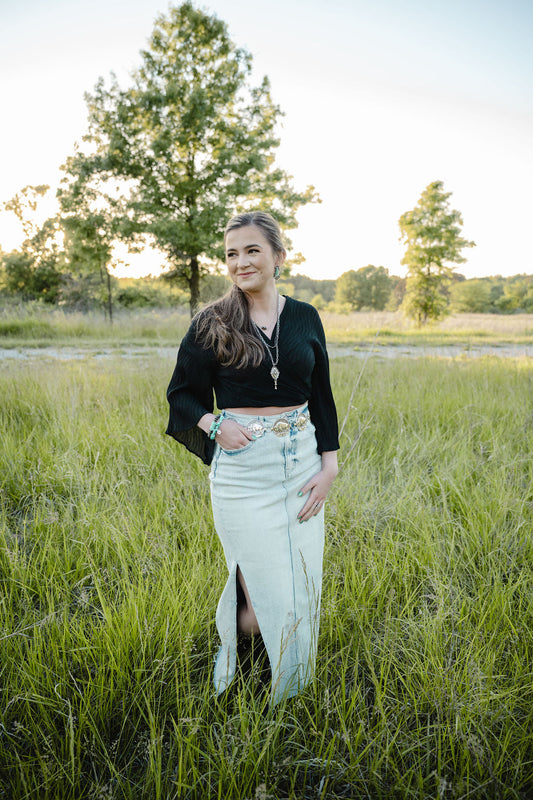 Buffalo Coin Concho Belt
