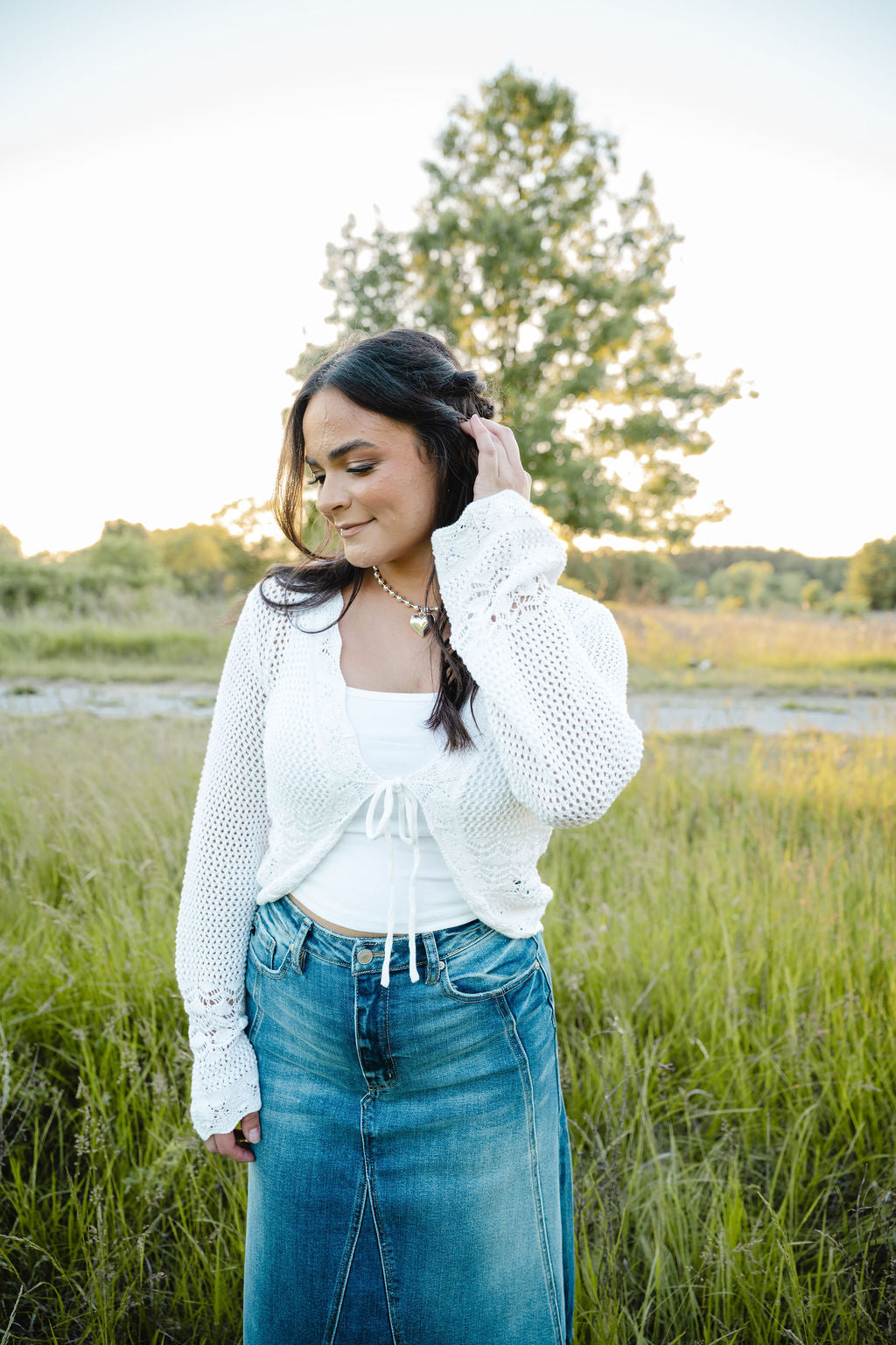 Midnight Denim Maxi Skirt