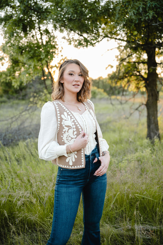 Tooled Charm Knit Vest