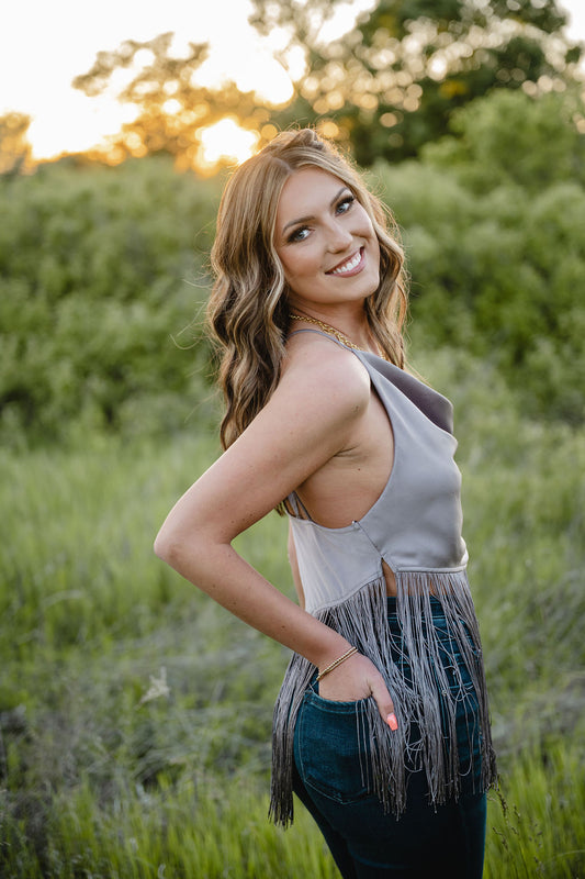Effortless Fringe Crop Tank