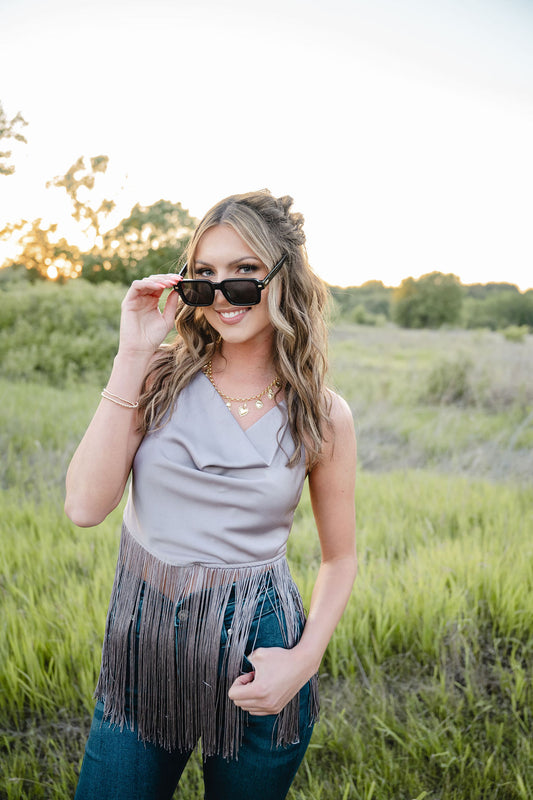 Effortless Fringe Crop Tank