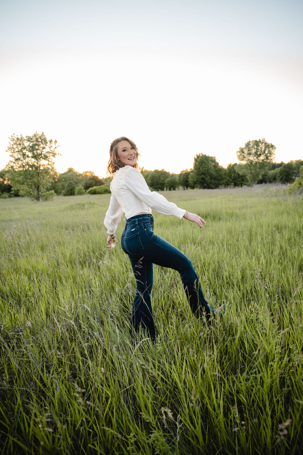 Lari Dark Denim Flare Jean