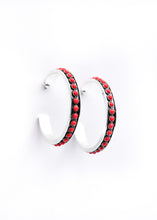 Load image into Gallery viewer, Burnished Red Hoop Earring
