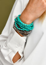 Load image into Gallery viewer, Five Strand Turquoise Stretch Bracelet
