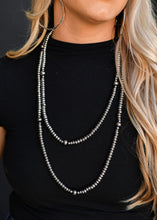 Load image into Gallery viewer, 66&quot; Silver Disc Beaded Necklace

