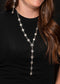 Rhinestone Lariat Necklace