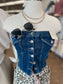 Dark Desert Drive Denim Top
