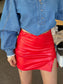 A Better View Red Mini Skirt