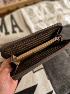 Tanya Tooled Leather Zip Wallet