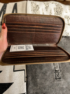 Ranchin' Dream Tooled Leather Zip Wallet