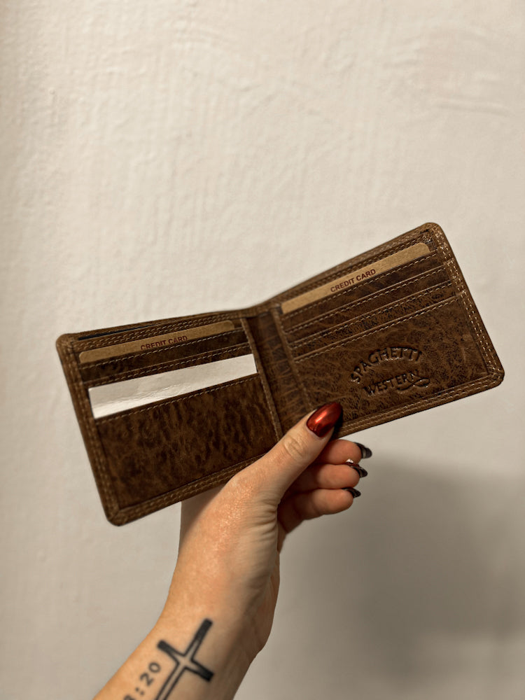 Brown Leather Bi-Fold Wallet