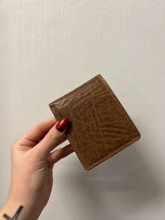 Brown Leather Bi-Fold Wallet