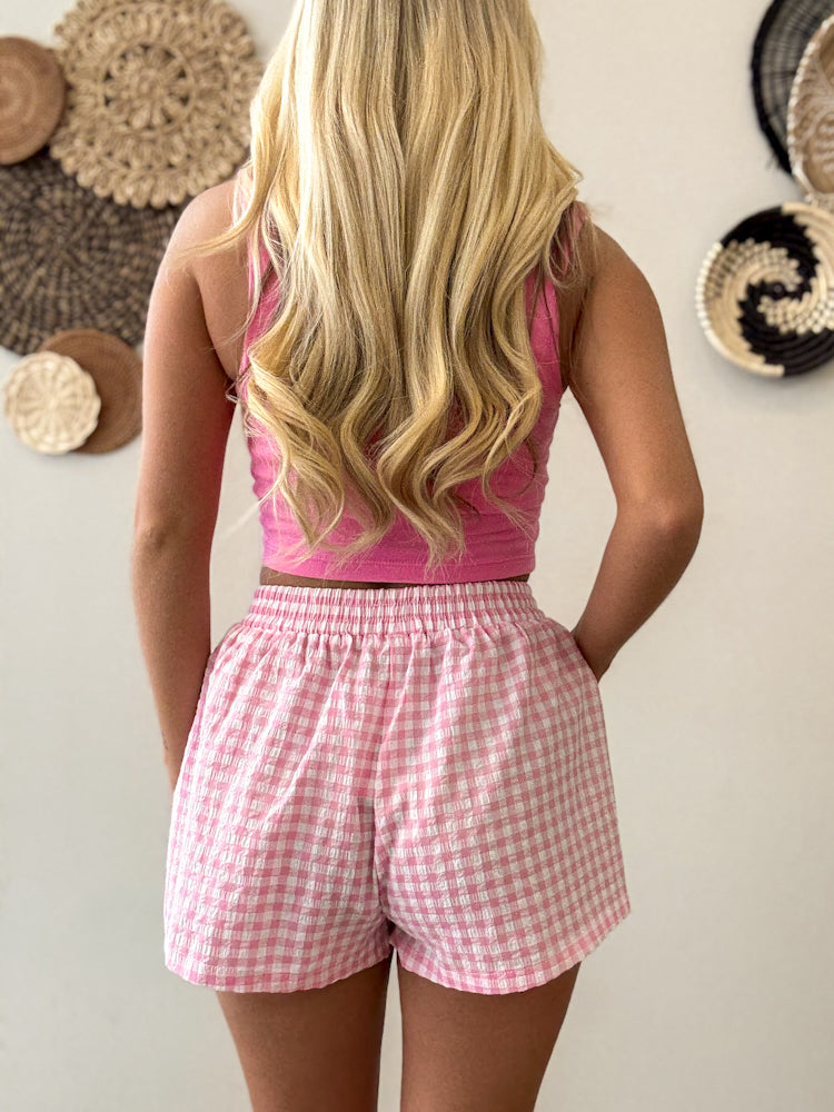 Rodeo Rose Check Short