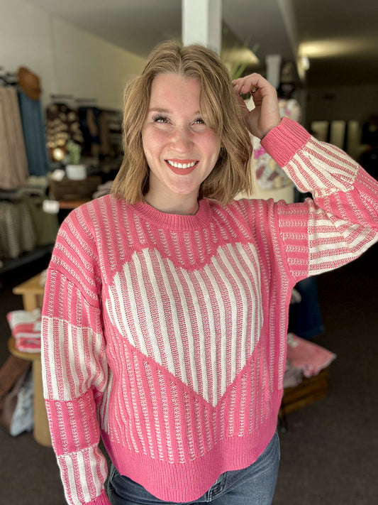 Blushin' Sweetheart Sweater