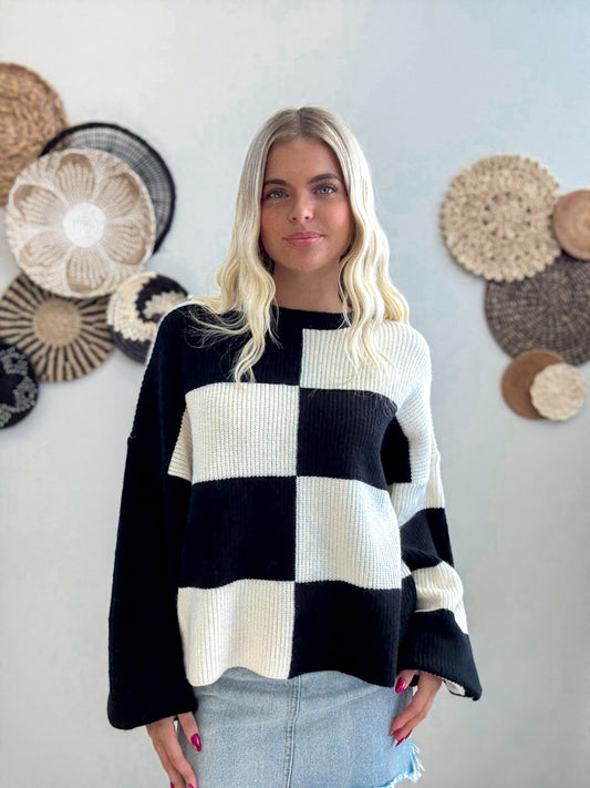 Checkmate Cozy Sweater